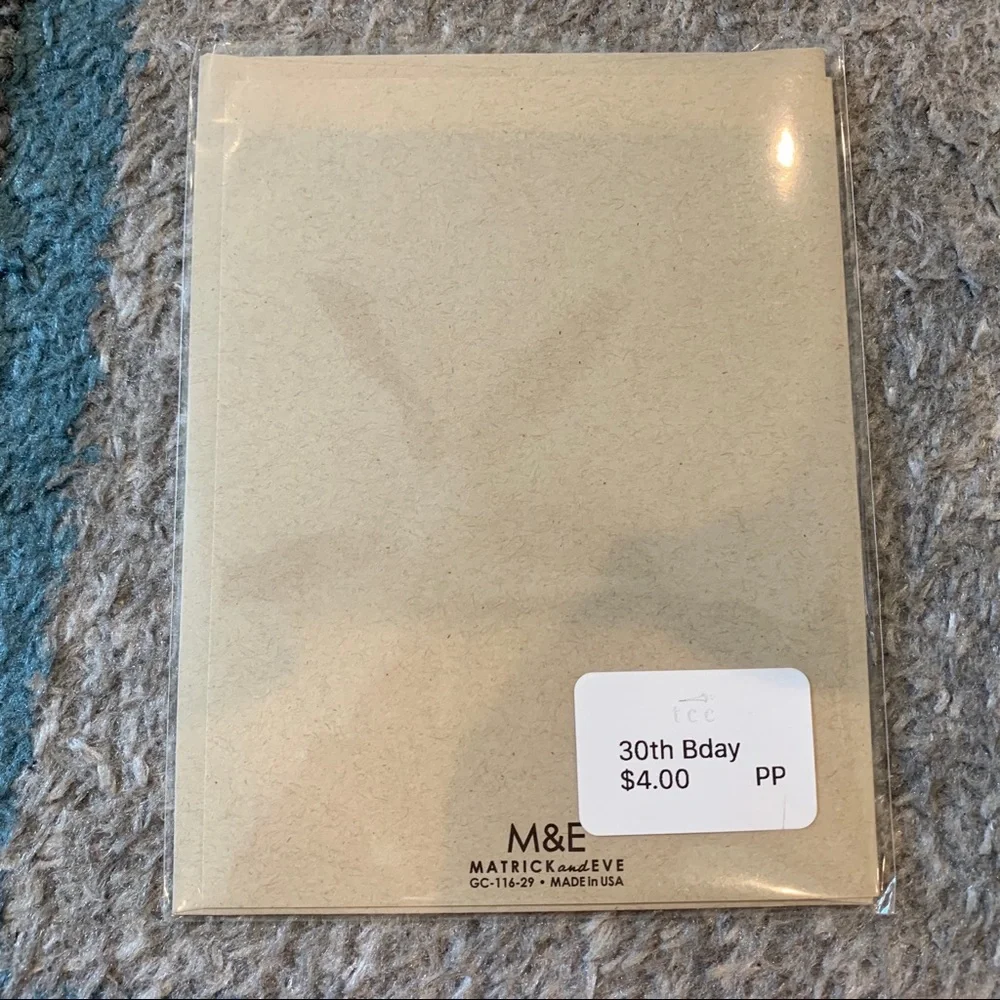 Matrick & Eve M&E 30th Birthday Card Rifle Paper